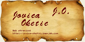 Jovica Oketić vizit kartica